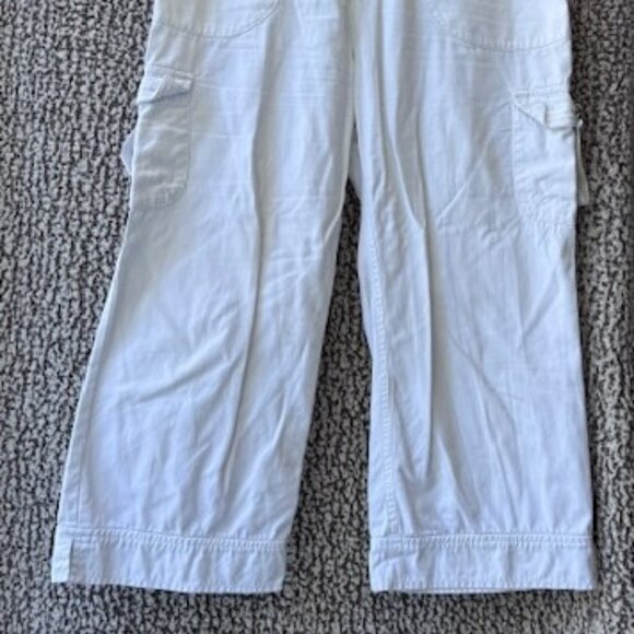 CARIBBEAN JOE Let Go Cropped White Cargo Pants - Picture 2 of 12